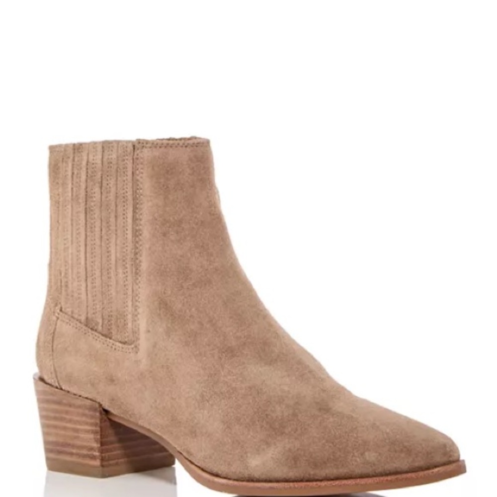 Rag & Bone Tan Heeled Boots with Suede Finish